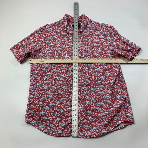 Vineyard Vines Shirt Mens M Melon Classic Fit Tucker Button Down Stretch Cotton - Picture 5 of 10